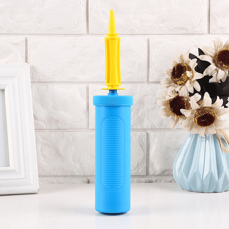1pc Blue High Quality Two-Way Pump Balloon Accessory, Time-Saving And Convenient, Ideal Party Decorating Partner Halloween, Thanksgiving And Christmas Gift Easter Gift, Easter Room Decor