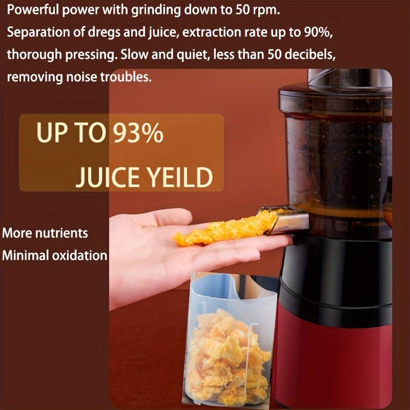 1pc US Plug Hilton Slow Juicer, Cold Press Juice Extractor Masticating Juicer Fruits And Vagetables Juicer