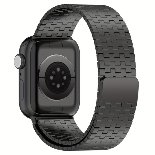 38mm-49mm Adjustable Stainless Steel Magnetic Band - Water-Resistant, Comfortable, Sports-Themed Metal Strap for iWatch Series 1/2/3/4/5/6/7/8 - Compatible with Multiple Models, Durable, and Stylish