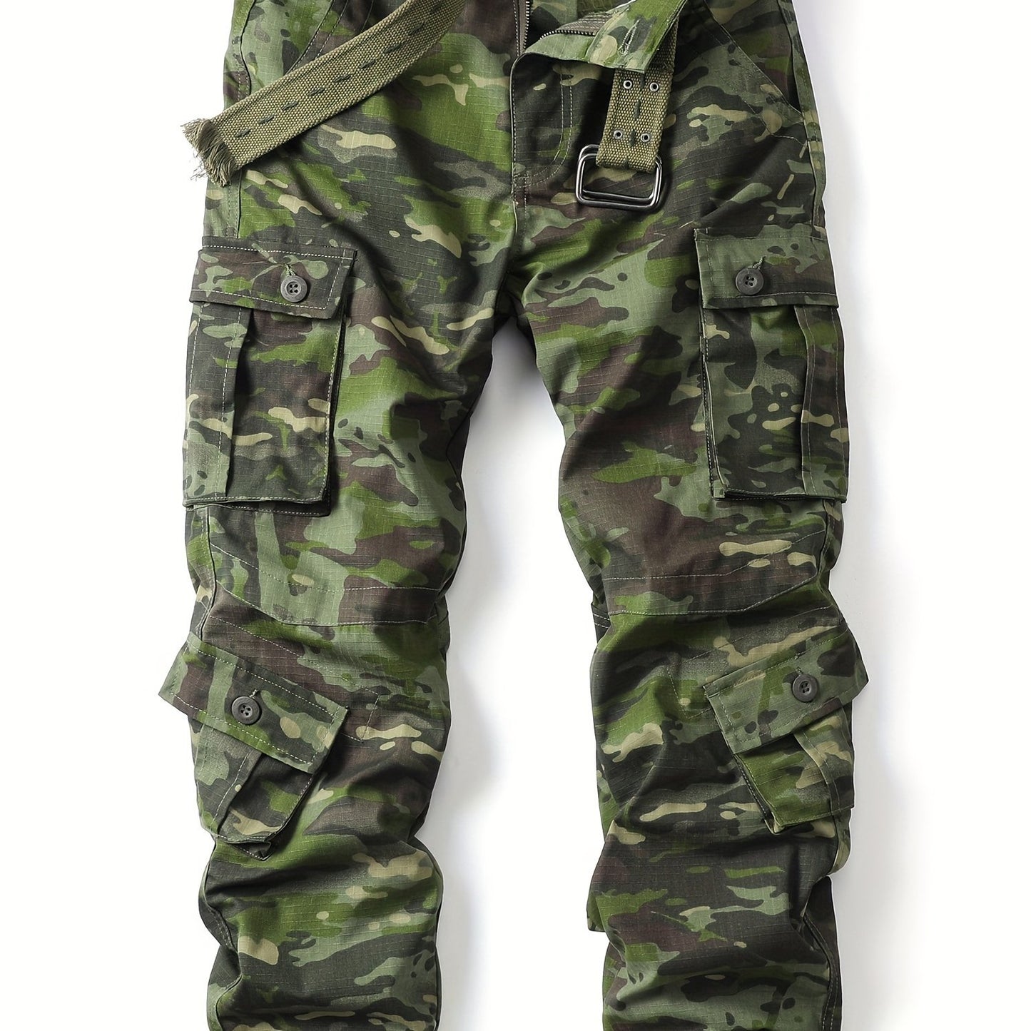 Men's Tactical Camo Cargo Pants - Loose Fit, Multi Flap Pocket, Durable, Breathable, Water-Resistant, Outdoor & Streetwear Fashion - Hip Hop Style, Work Pants for Casual Occasions