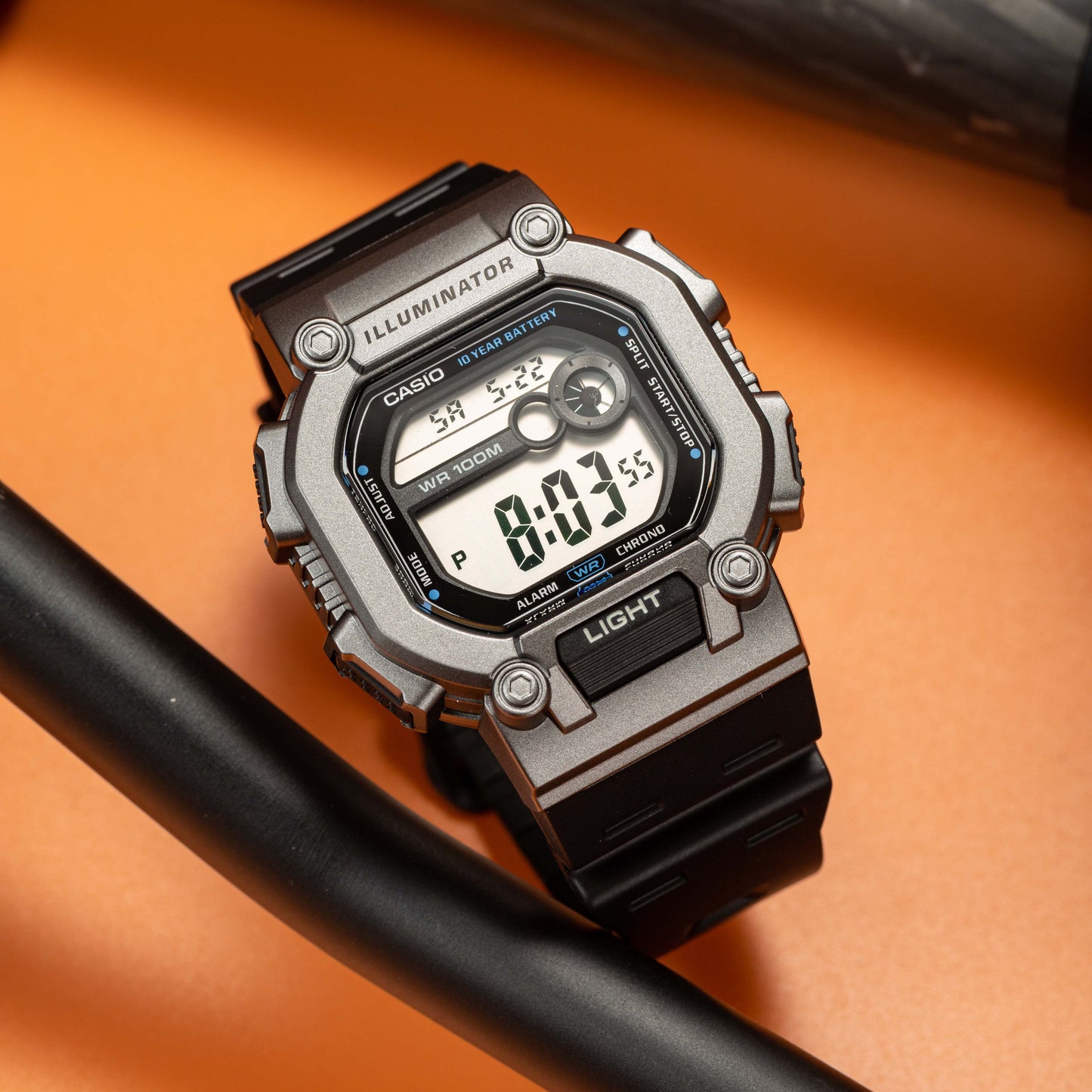 Casio Chronograph Sports Watch - Water Resistant 50M Digital Alarm Wrist Watch for Men and Women with Resin Strap and Electronic Features