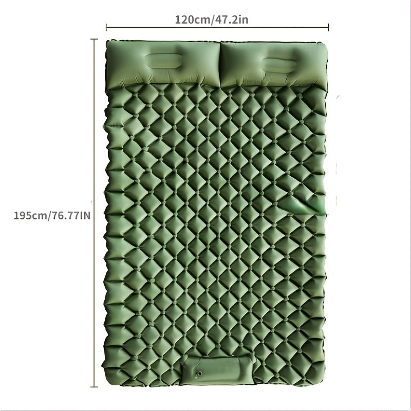 1pc Inflatable Mat, Double Sleeping Mat, Portable Moisture-proof Air Mat For Mountaineering Outdoor Camping Hiking