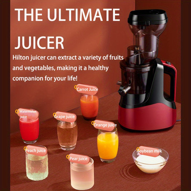 1pc US Plug Hilton Slow Juicer, Cold Press Juice Extractor Masticating Juicer Fruits And Vagetables Juicer
