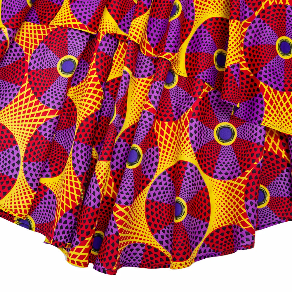 Hot Sale Latest Style Traditional Stylish Ankara Printed Long Skirt for Women
