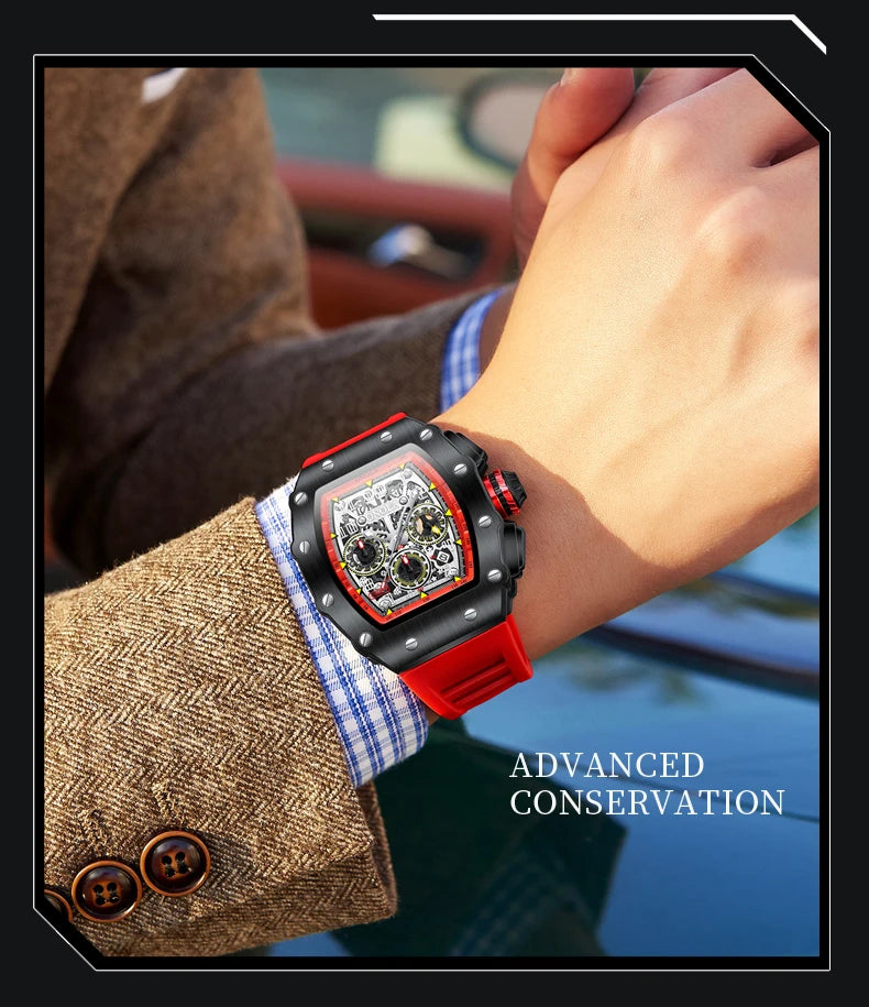 Montre de luxe hommes montres multifonction sport étanche lumineux sport horloge décontractée hommes montres à Quartz hommes