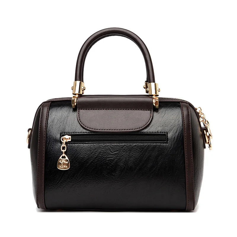 Sac à main à poignée supérieure en cuir pour femmes, sac à bandoulière à coque décontractée, sacs de messager initiés, sac à main à la mode pour dames, super haute qualité