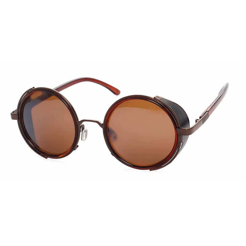 SHAUNA Vintage femmes Steampunk rétro revêtement hommes lunettes de soleil rondes marque concepteur Punk lunettes de soleil UV400