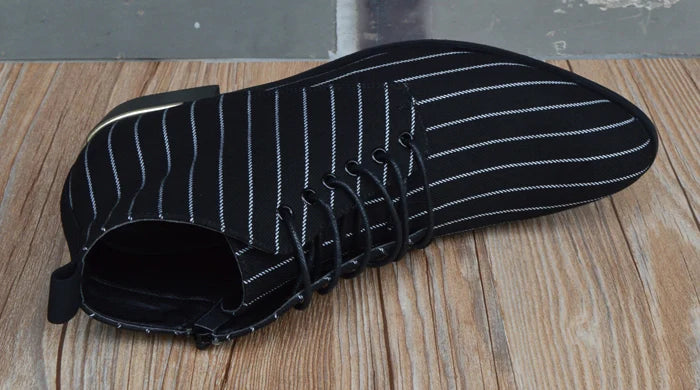 2025 nouvelle mode rayé hommes bottes hommes toile chaussures hommes bottines automne hiver Oxford chaussures pour hommes bottes