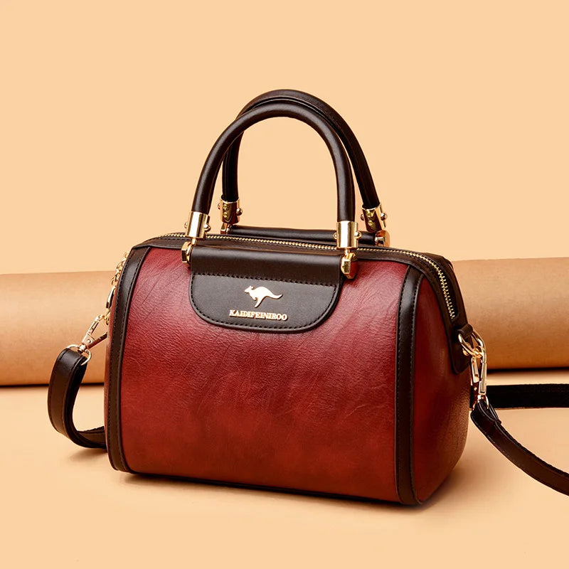 Sac à main à poignée supérieure en cuir pour femmes, sac à bandoulière à coque décontractée, sacs de messager initiés, sac à main à la mode pour dames, super haute qualité