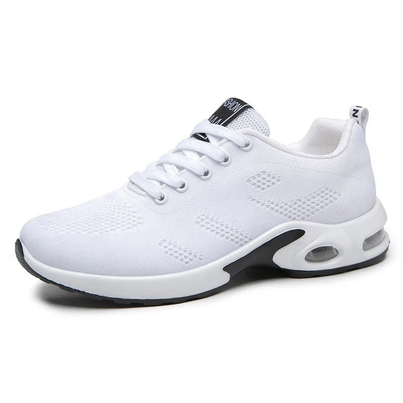 2025 New Double Air Cushion Running Shoes Lace-Up Lightweight Breathable Non-Slip Women's Shoes Casual Shoes