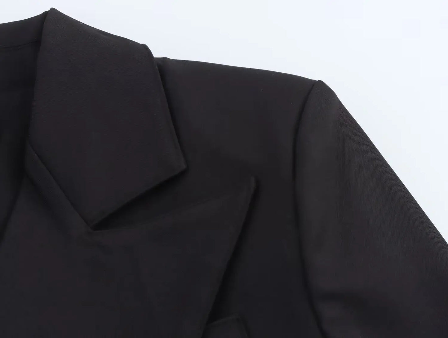 ZADE 2025 Summer New Arrivals Women's ZW Series Double-Breasted Blazer with Padded Shoulders Woven Weaving Method Closure Type