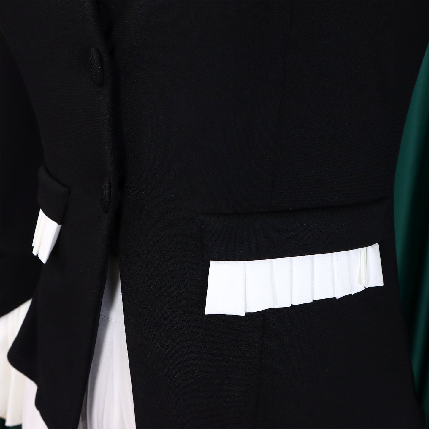 BS -  ensemble élégant  femme manches évasées bouton Blazer chemise + pantalon Long plissé costume Streetwear deux 2 pièces ensemble afrique OL tenues