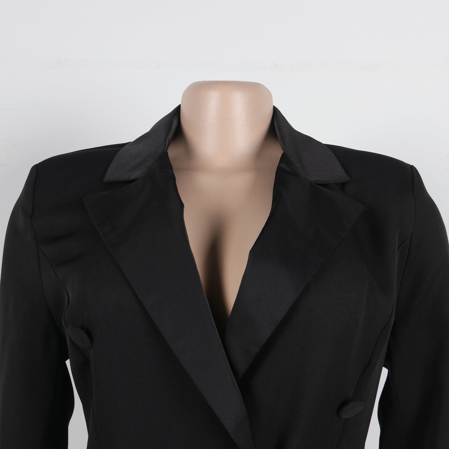 CM.YAYA-Robe longue crantée à manches longues pour femmes, robe de soirée élégante, robe de rue, double boutonnage, sexy, mode, avocat, travail, nuit, printemps