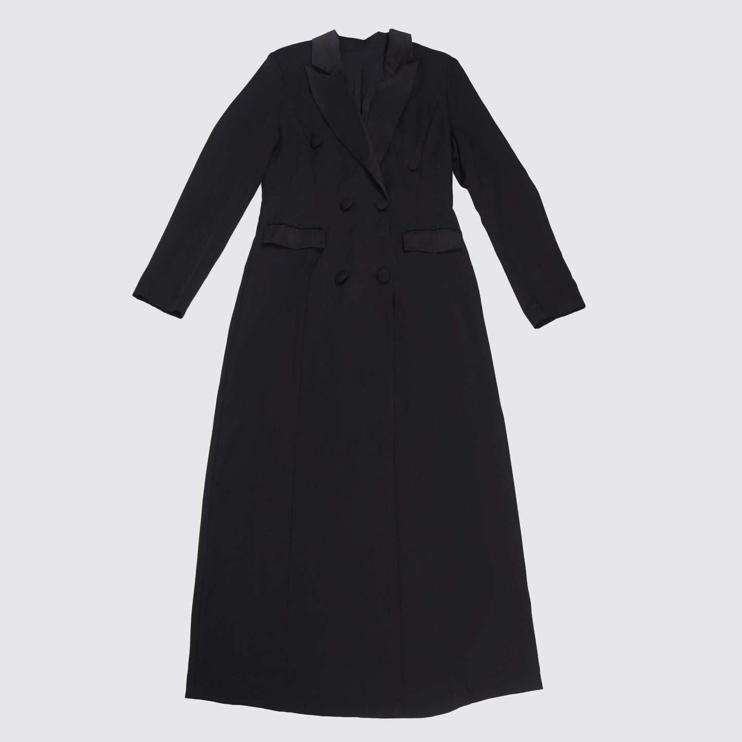 CM.YAYA-Robe longue crantée à manches longues pour femmes, robe de soirée élégante, robe de rue, double boutonnage, sexy, mode, avocat, travail, nuit, printemps