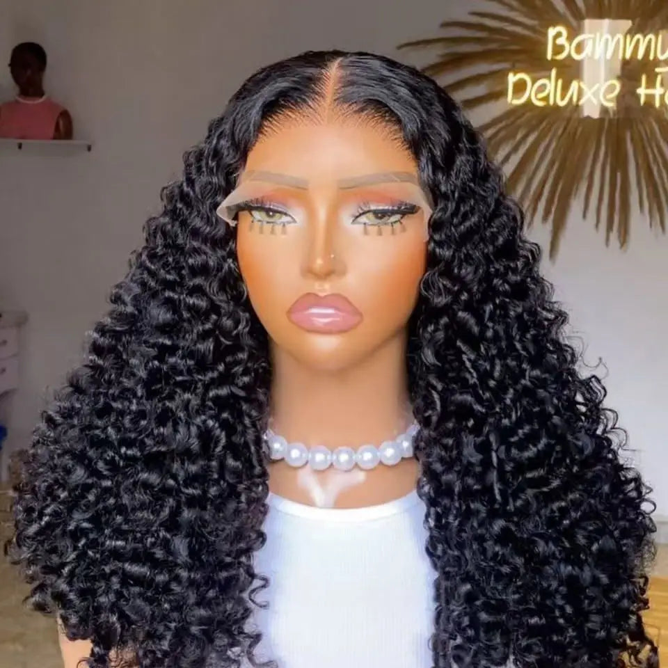 Perruque Lace Front Wig synthétique courte bouclée et crépue, coupe Bob, 13x4x1, pre-plucked, nœuds décolorés, pour femmes noires, Cosplay, fête quotidienne