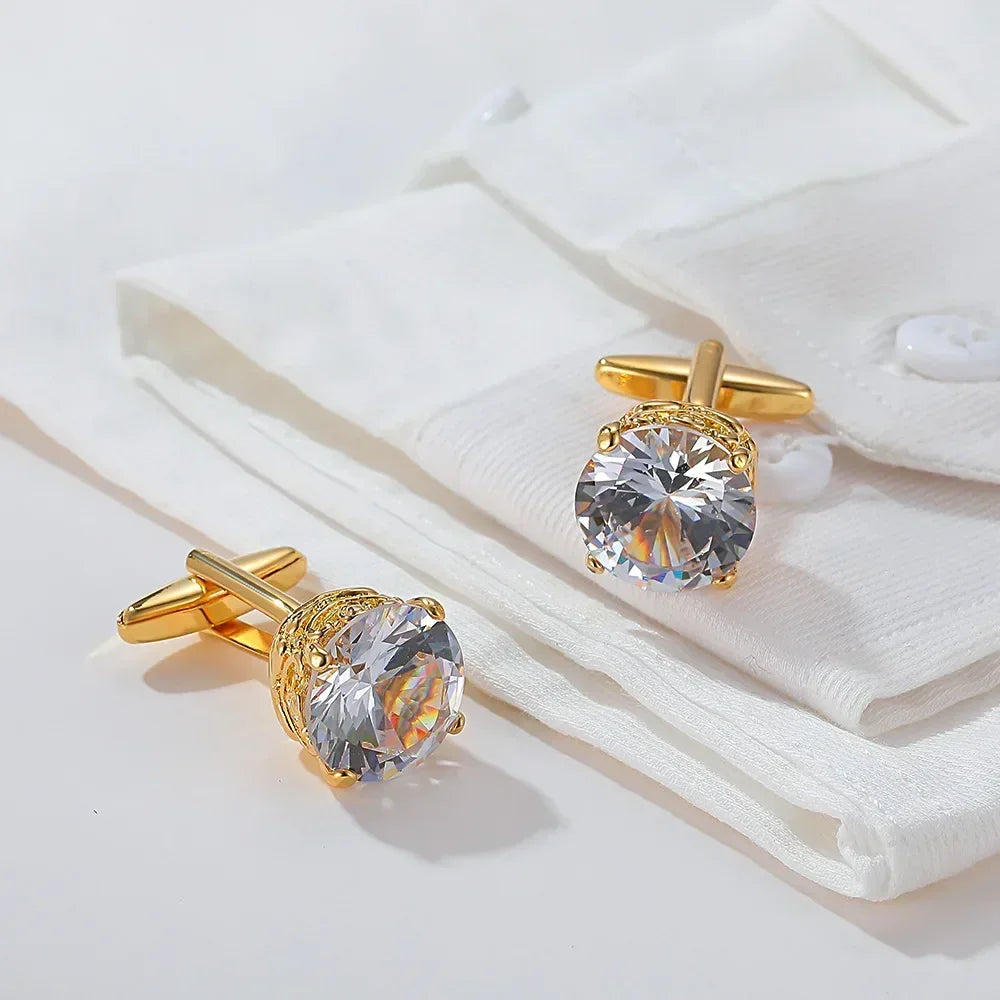 Zcomprend-lèvent de manchette de luxe pour hommes, accessoires de mariage, chemises françaises de banquet d'affaires haut de gamme, boutons de manchette en biscuits, cadeaux pour hommes