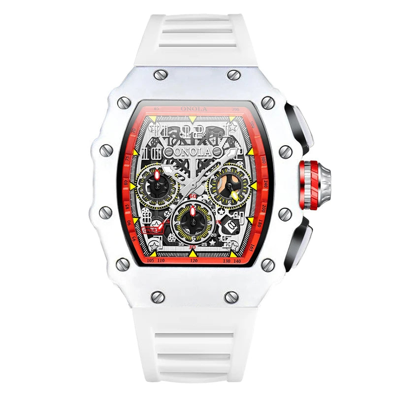 Montre de luxe hommes montres multifonction sport étanche lumineux sport horloge décontractée hommes montres à Quartz hommes