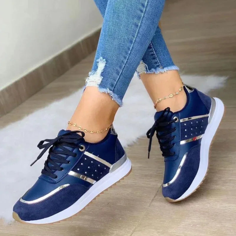 2025 femmes maille baskets Patchwork à lacets chaussures plates pour femmes léger femme chaussures classique polyvalent Zapatillas De Mujer