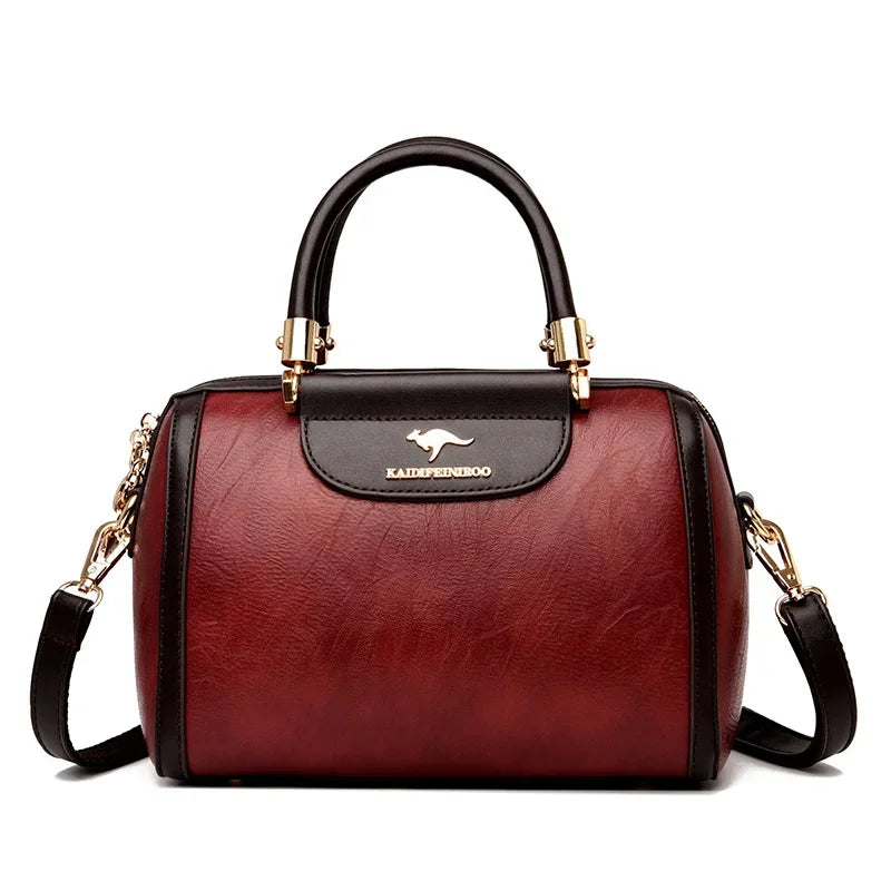 Sac à main à poignée supérieure en cuir pour femmes, sac à bandoulière à coque décontractée, sacs de messager initiés, sac à main à la mode pour dames, super haute qualité