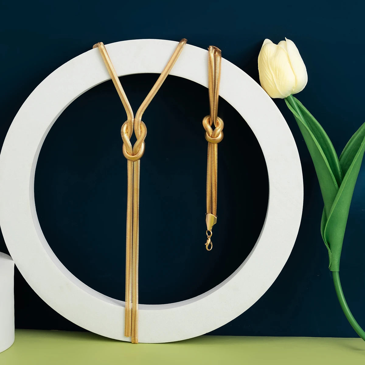 2 pièces/ensemble Sexy lisse longue serpent torsadé chaîne collier Bracelet pour femmes Vintage Goth gland tour de cou Y2K bijoux accessoires nouveau