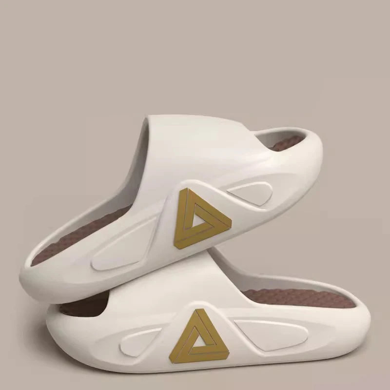 Pantoufles d'été à semelle épaisse pour hommes et femmes, sandales d'intérieur à fond souple EVA, chaussures de plage légères, tongs