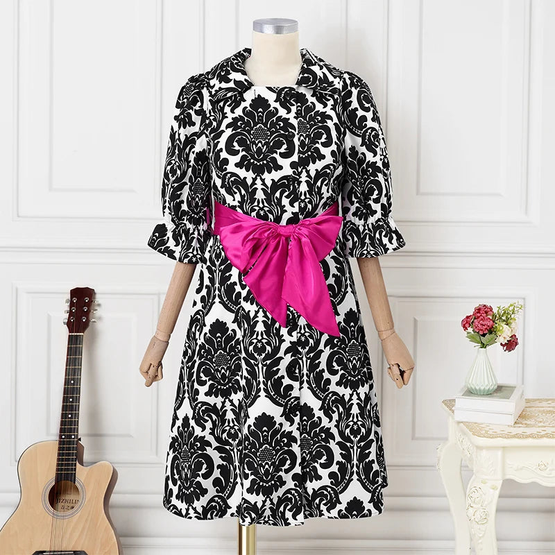 VONDA-Robe de Soirée Imprimée pour Femme, Tenue Éducative Bohème, Col Montant, Ceinture à Nministériels d, Décontractée, Élégante, Été, 2025