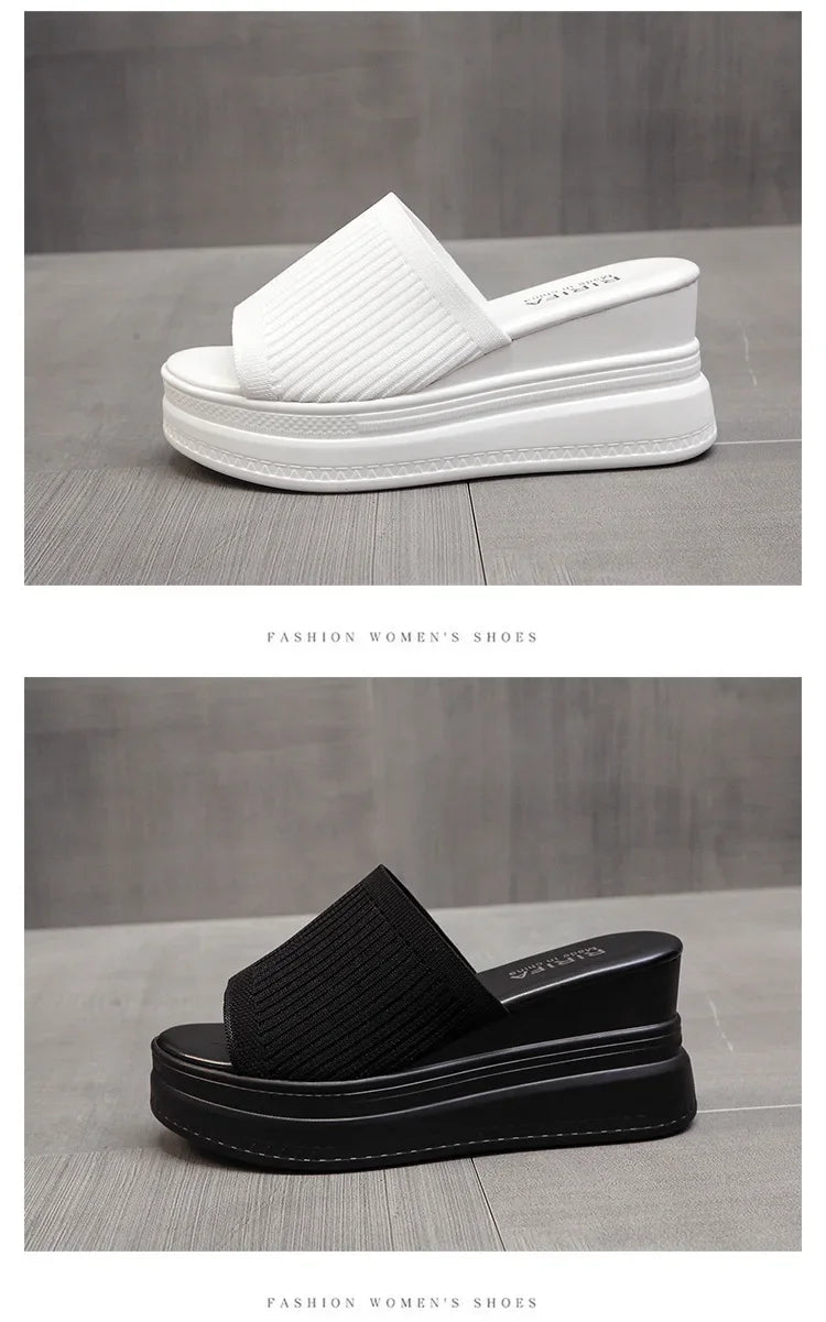 Talon optique compensé pour femmes, pantoufles d'été, sexy, carré, robe Parker, chaussures de soirée, talons hauts, ogo, escarpins décontractés, nouveau