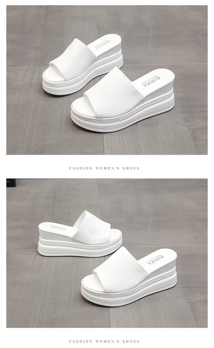 Talon optique compensé pour femmes, pantoufles d'été, sexy, carré, robe Parker, chaussures de soirée, talons hauts, ogo, escarpins décontractés, nouveau