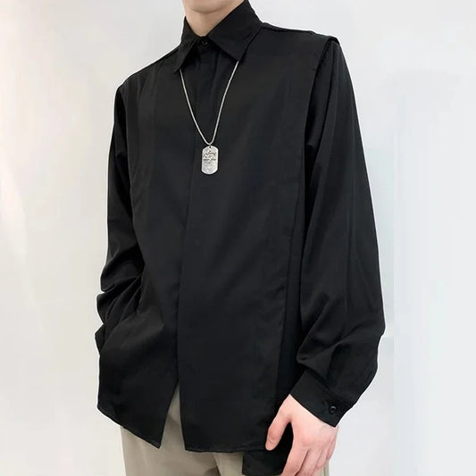 Chemise à manches longues CHRISTAMPain pour homme, grande taille, style Steampunk, Harajuku, Hip Hop, à revers, ChimDesigner