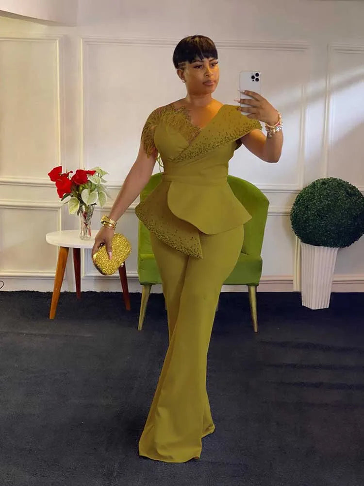 Combinaison sans bretelles taille haute, col à rivets, pour soirée et fête, haut tubulaire, élégante, Sexy, pour anniversaire