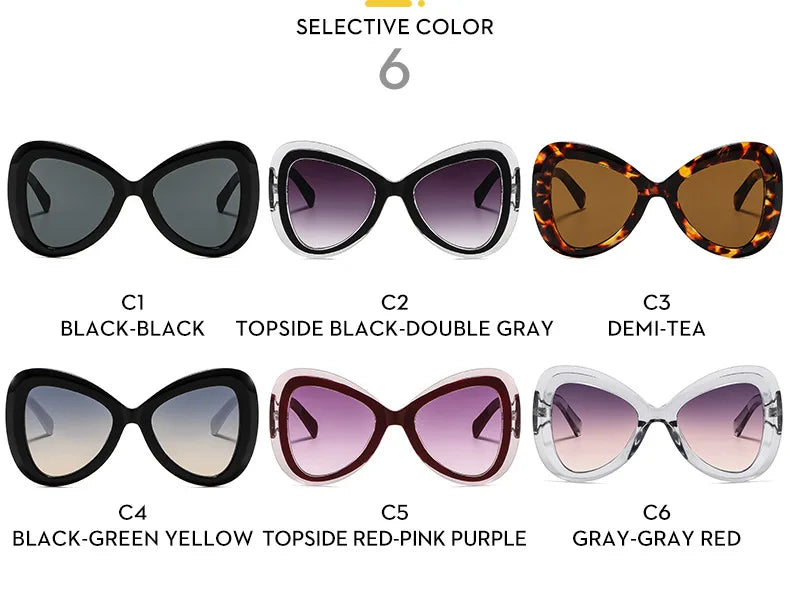 2025 nouvelle mode grand cadre oeil de chat papillon femmes lunettes de soleil de luxe concepteur hommes lunettes de soleil en plein air voyage lunettes femme UV400