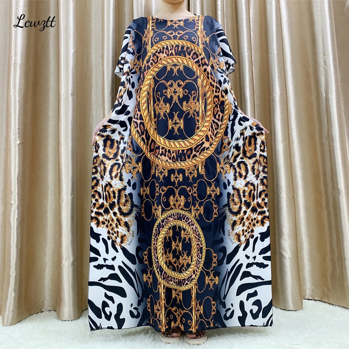 Mode nouveau Style fleur manches africain Dashiki imprimé fleuri taille ceinture coton Caftan dame été Maxi robes décontractées robes