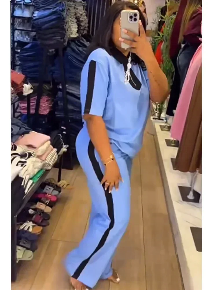 2 pièces femmes ensembles Dashiki africain nouveauté été automne correspondant ensembles deux pièces ensembles haut pantalon costumes tenues vêtements