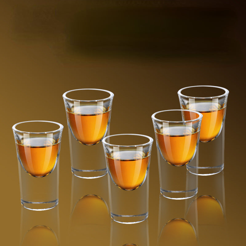 Ensemble de verres transparents de 15ml, 6 pièces, verre à liqueur à fond épais, tasses à balles, petite tasse à vin, vente en gros
