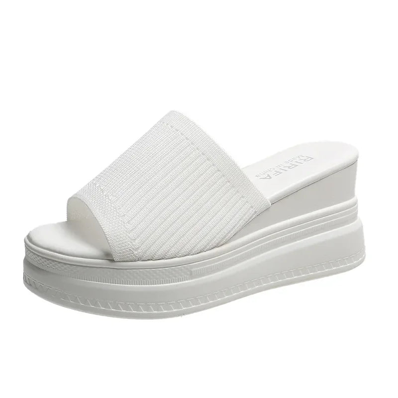 Talon optique compensé pour femmes, pantoufles d'été, sexy, carré, robe Parker, chaussures de soirée, talons hauts, ogo, escarpins décontractés, nouveau