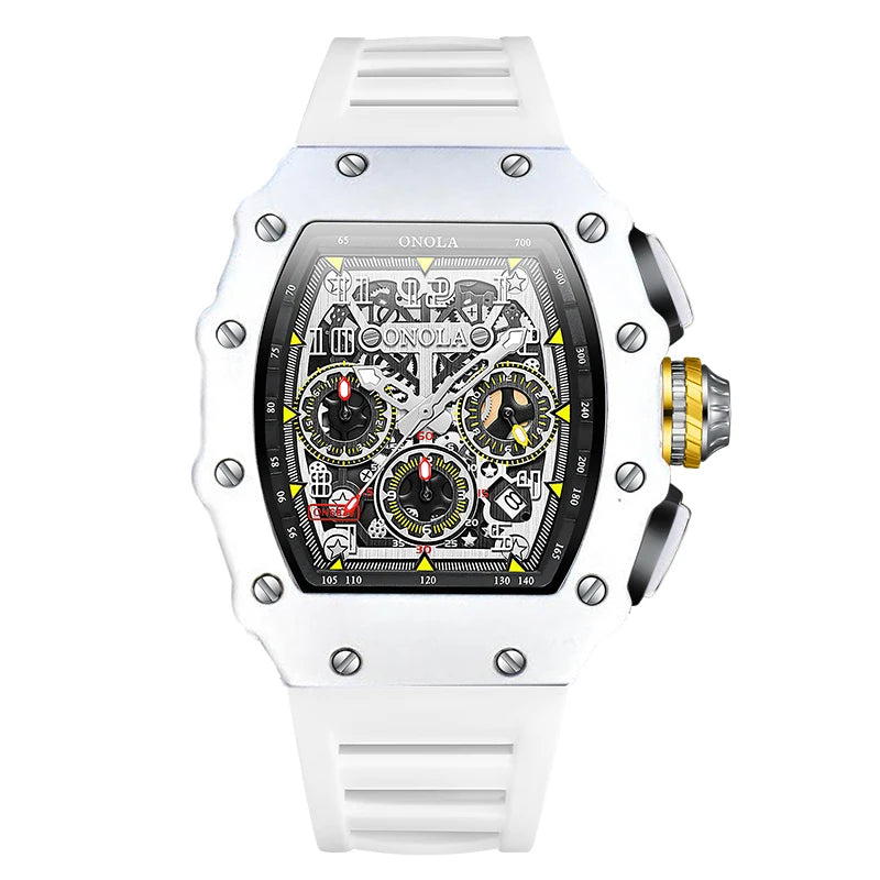 Montre de luxe hommes montres multifonction sport étanche lumineux sport horloge décontractée hommes montres à Quartz hommes