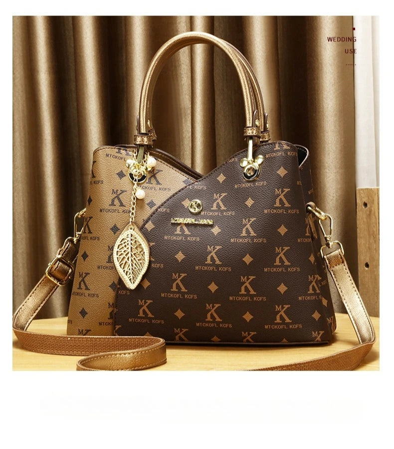 Sac à bandoulière élégant pour maman, 11.2 pouces (28cm), fourre-tout à la mode avec matériau PU de haute qualité