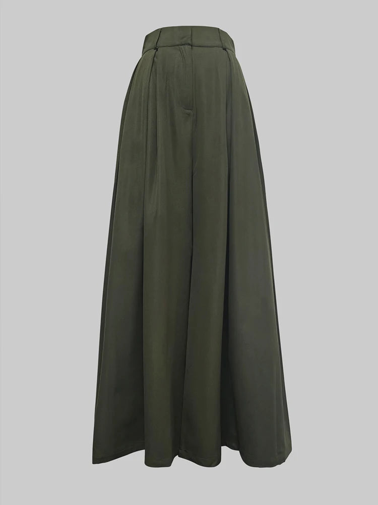 Mode femmes Baggy pantalon été 2025 Vintage ample taille haute jambe large noir pantalon pour femme vêtements surdimensionné