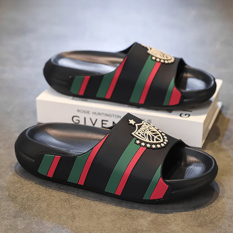 YRZL pantoufles pour hommes léger antidérapant EVA diapositives grande taille chaussures de plage d'été confortable mode sandales à semelle épaisse pour hommes