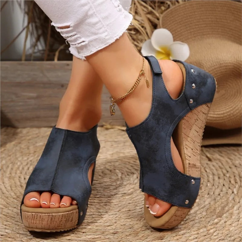 Mode femme chaussures d'été sandales sandales compensées pour femmes élégantes femmes sandales glisser Huaraches femme femmes talons chaussures