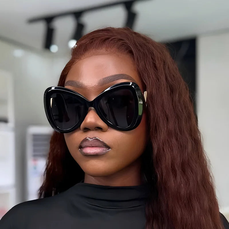 2025 nouvelle mode grand cadre oeil de chat papillon femmes lunettes de soleil de luxe concepteur hommes lunettes de soleil en plein air voyage lunettes femme UV400