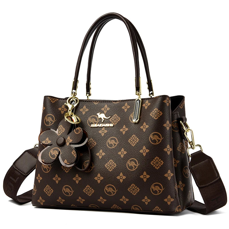 Sacs à poignée supérieure imprimés pour femmes, Sac à main en cuir de bonne qualité, Sac à bandoulière de luxe de styliste pour dames, Sac de banlieue