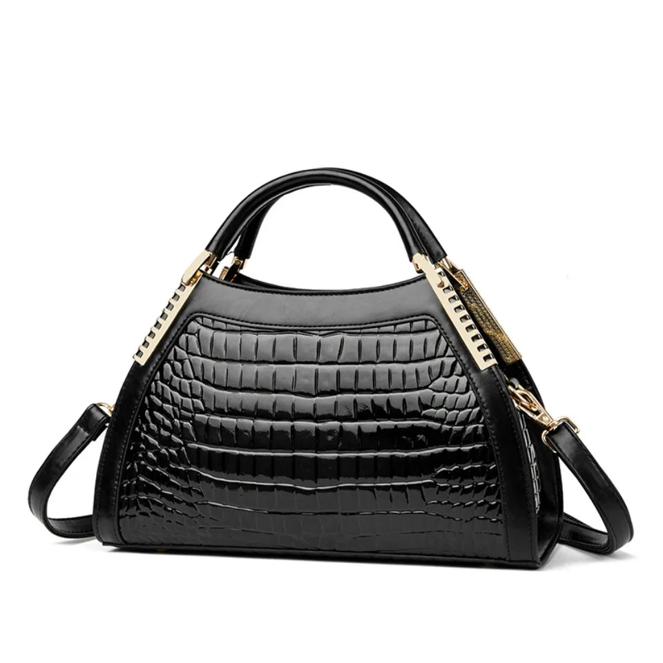 Alligator cuir verni épaule bandoulière sacs à main pour femmes marque de luxe sacs à main femmes sacs concepteur Hobos deux couches Sac