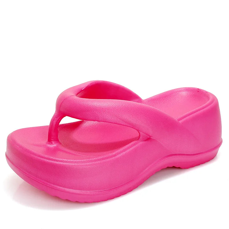 Eyriphy – tongs à plateforme pour femmes, sandales d'été à fond épais, pantoufles de plage en plein air, salle de bain, chaussures de maison, confortables, semelle souple