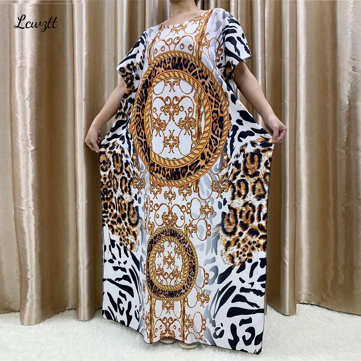 Mode nouveau Style fleur manches africain Dashiki imprimé fleuri taille ceinture coton Caftan dame été Maxi robes décontractées robes