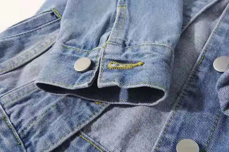 Femmes Denim veste printemps automne manteau court rose Jean vestes décontracté hauts violet jaune violet bleu hauts amples dame vêtements d'extérieur