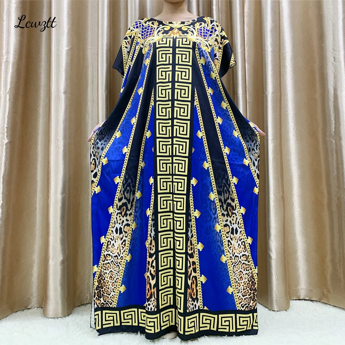 Mode nouveau Style fleur manches africain Dashiki imprimé fleuri taille ceinture coton Caftan dame été Maxi robes décontractées robes