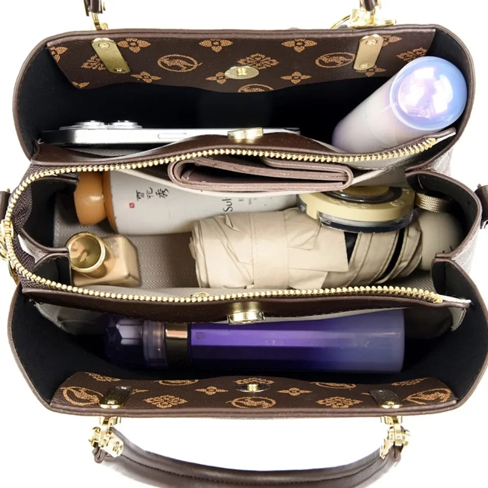 Sacs à poignée supérieure imprimés pour femmes, Sac à main en cuir de bonne qualité, Sac à bandoulière de luxe de styliste pour dames, Sac de banlieue