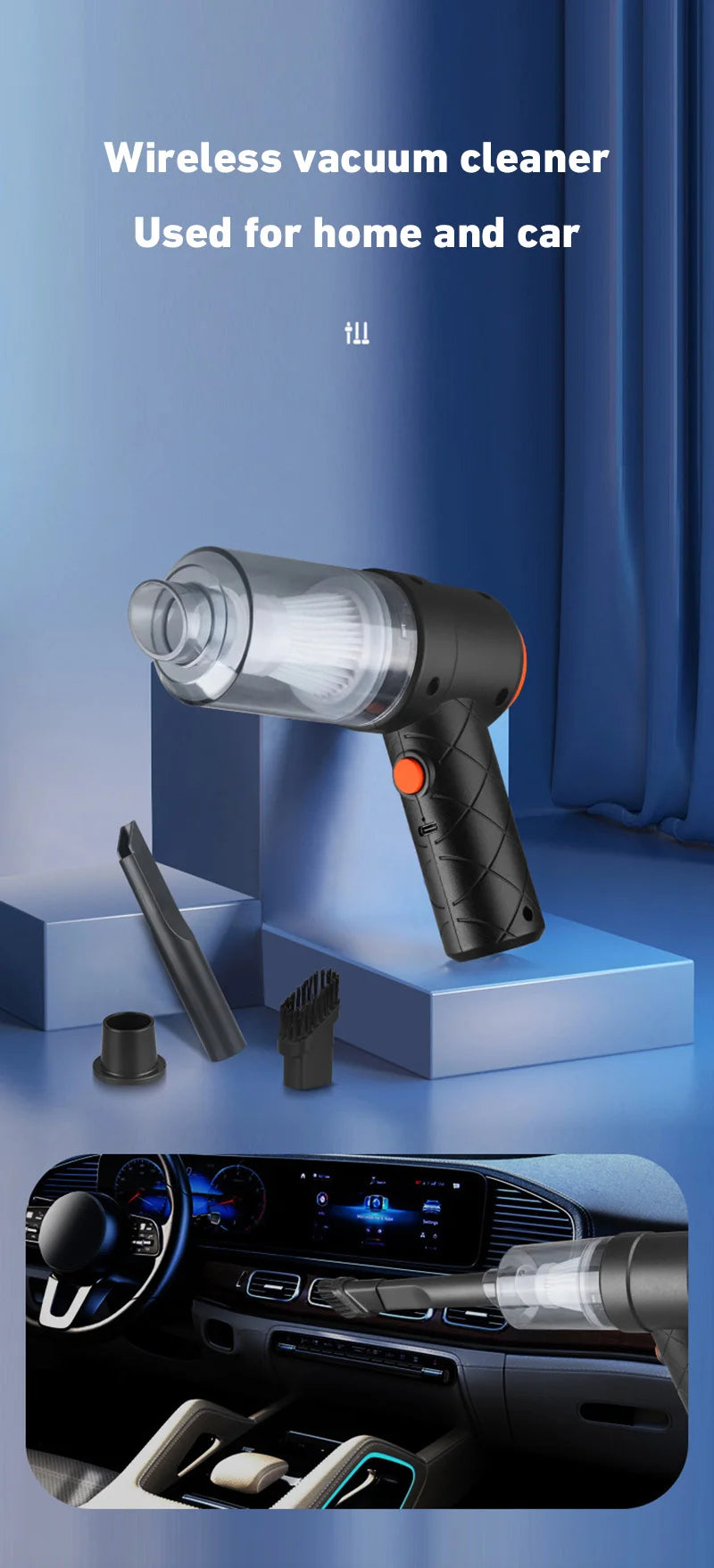 Xiaomi 2990000Pa aspirateur de voiture sans fil aspirateur portable sans fil aspirateur automatique haute puissance pour le bureau à domicile