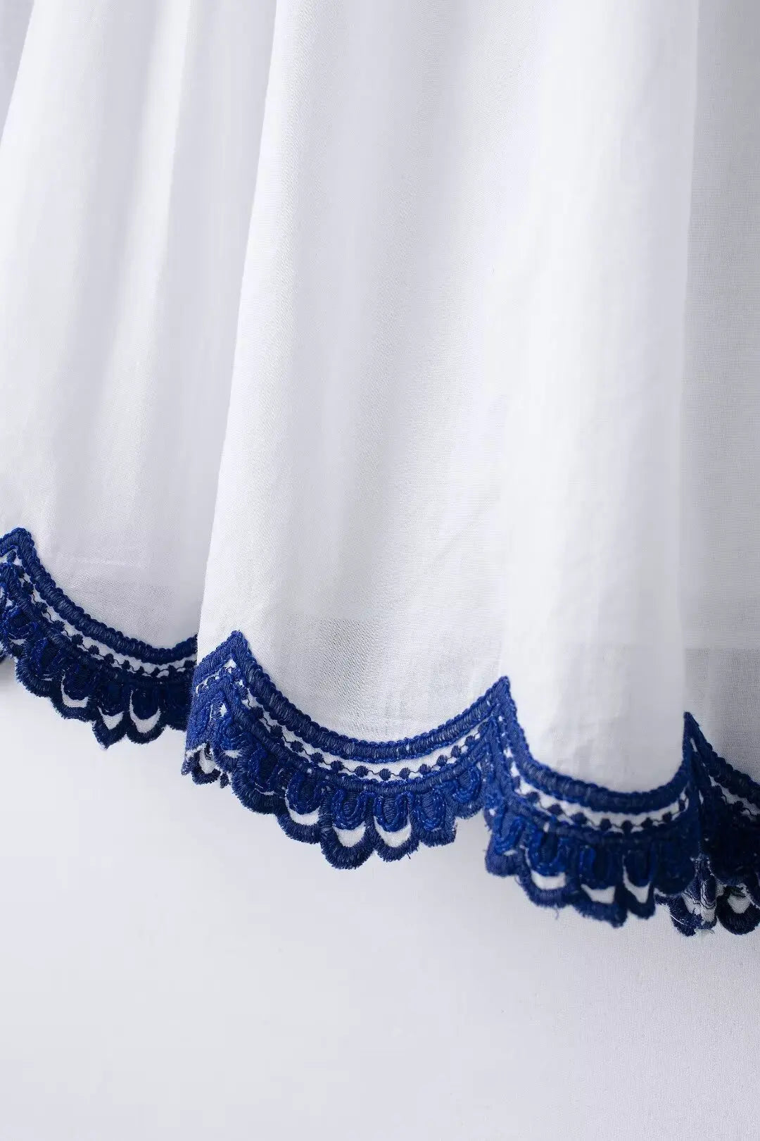 TRAFZA – ensemble 2 pièces pour femmes, chemise ample à simple boutonnage brodée bleue + jupe de rue plissée ample taille haute Chic